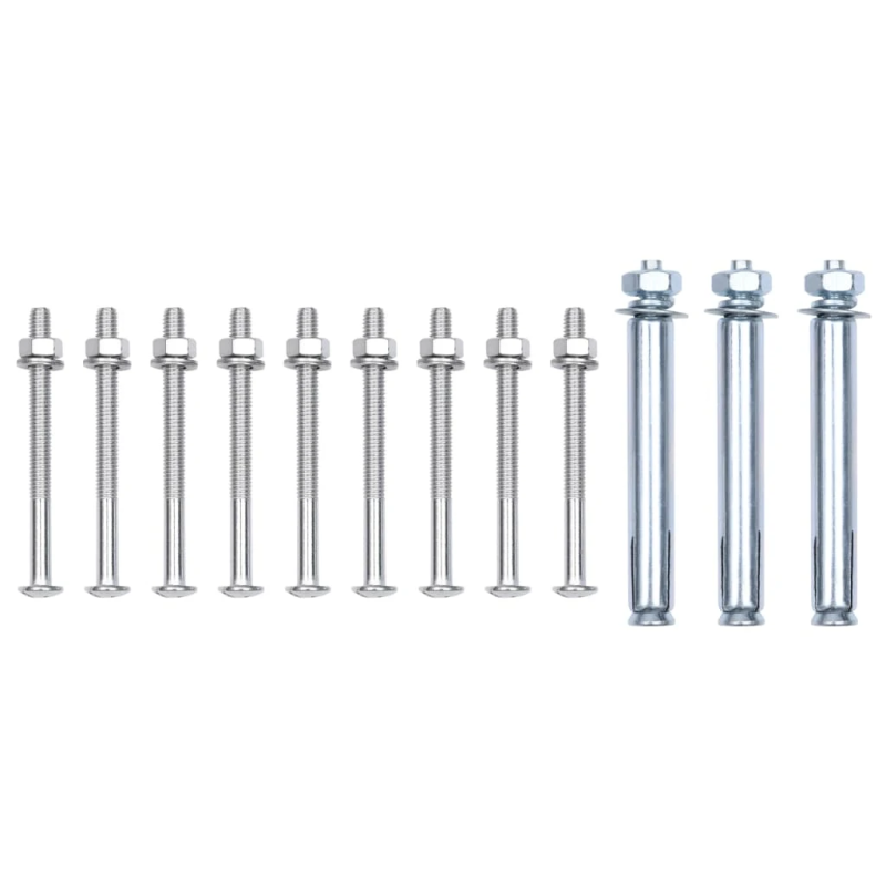 vidaXL atbalsta stiprinājumi žogu stabiem, 3 gab., cinkots tērauds