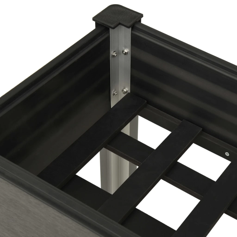 vidaXL augstā puķu kaste, 75x40x75 cm, pelēks WPC