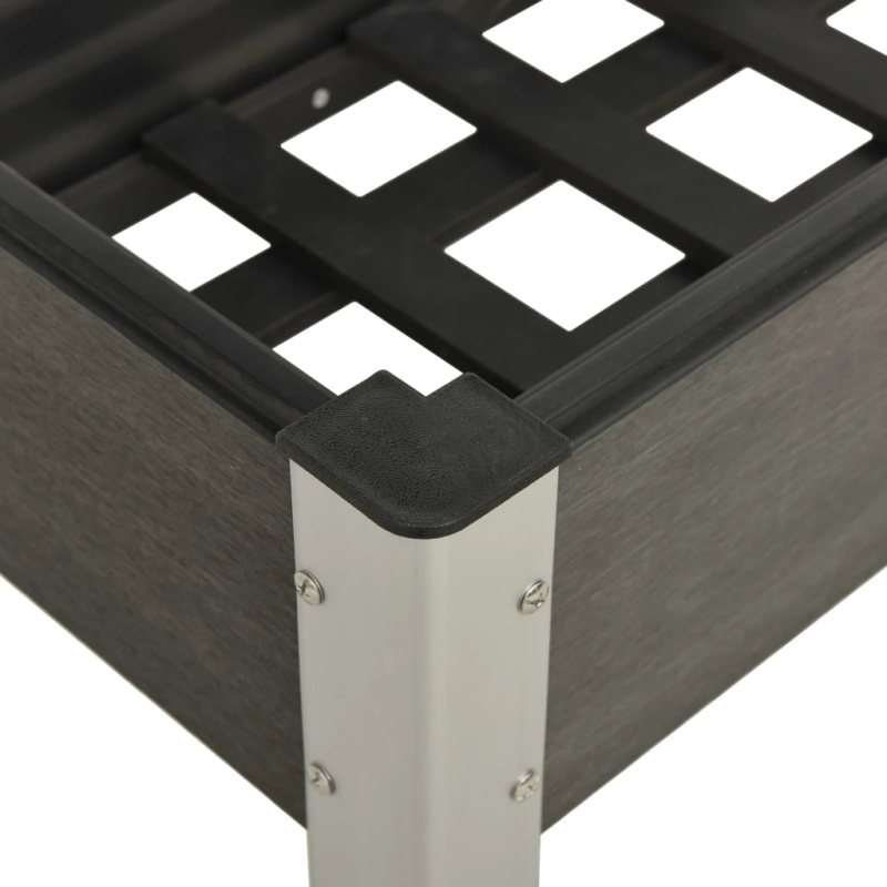 vidaXL augstā puķu kaste, 75x40x75 cm, pelēks WPC