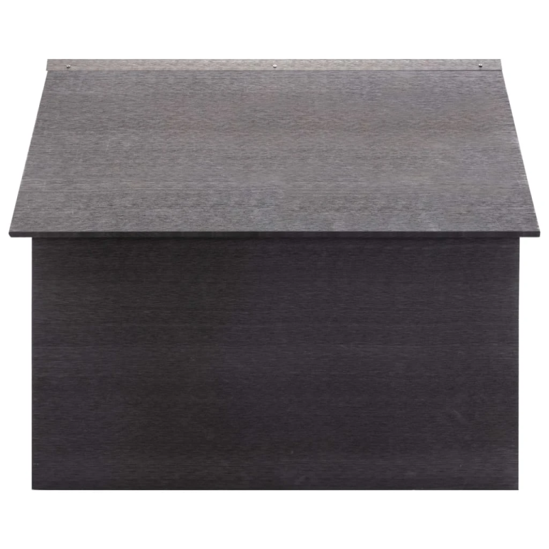 vidaXL zāles pļāvēja garāža, pelēka, 80x80x70 cm, WPC