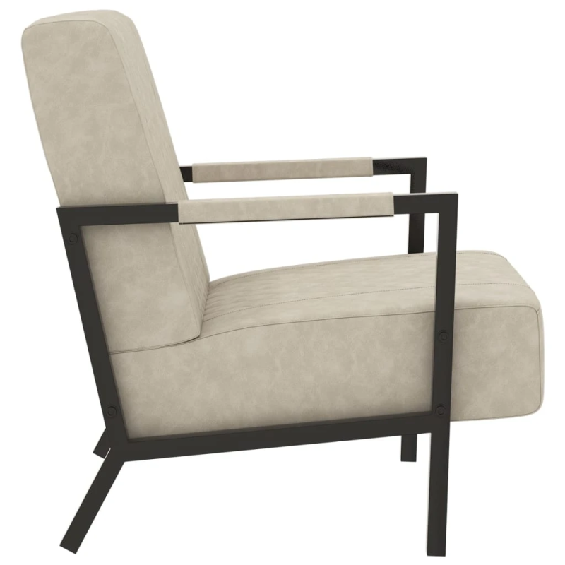 vidaXL atpūtas krēsls, gaiši pelēks, mākslīgā āda