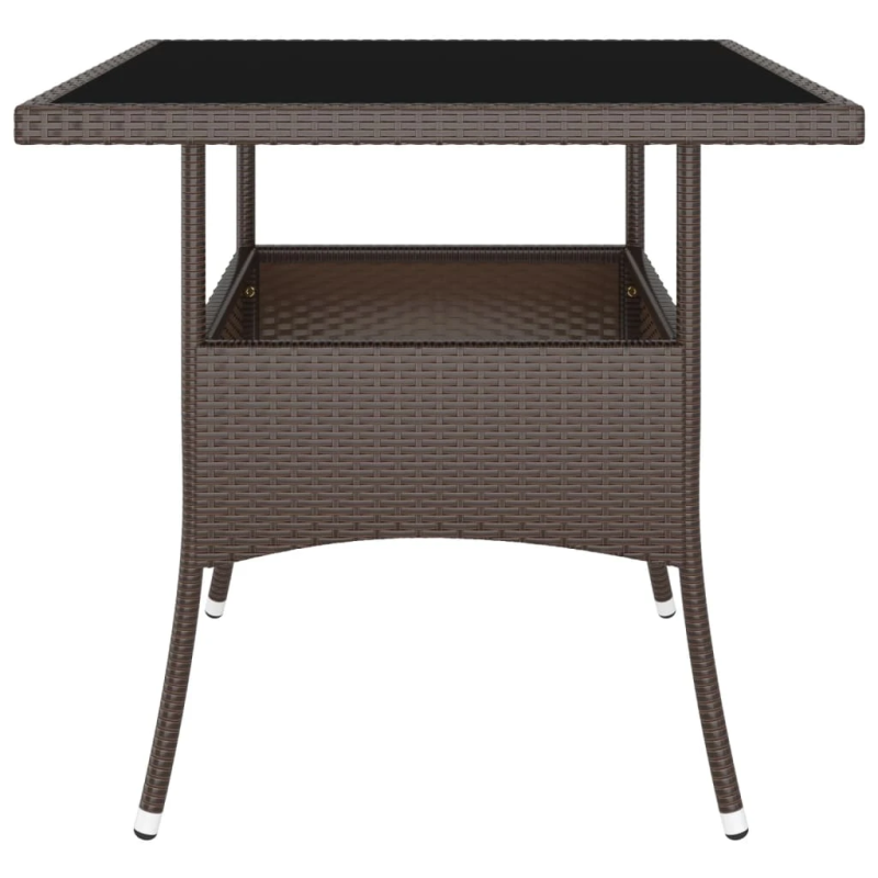 vidaXL 5-daļīgs dārza mēbeļu komplekts, PE rotangpalma, brūns