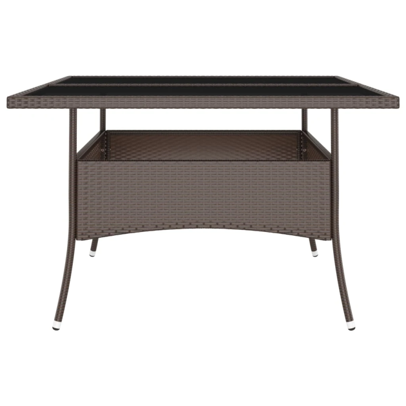 vidaXL 9-daļīgs dārza mēbeļu komplekts, PE rotangpalma, brūns