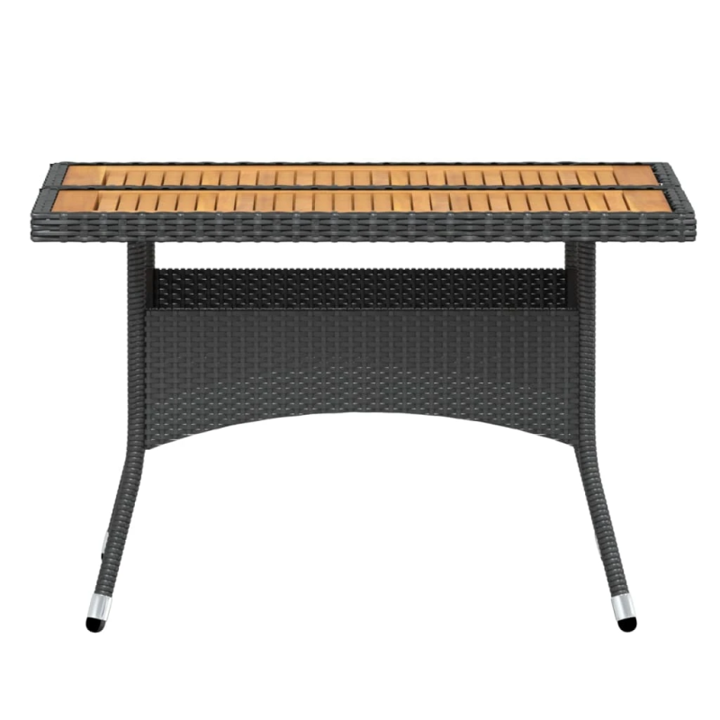 vidaXL 5-daļīgs dārza mēbeļu komplekts, PE rotangpalma, akācijas koks