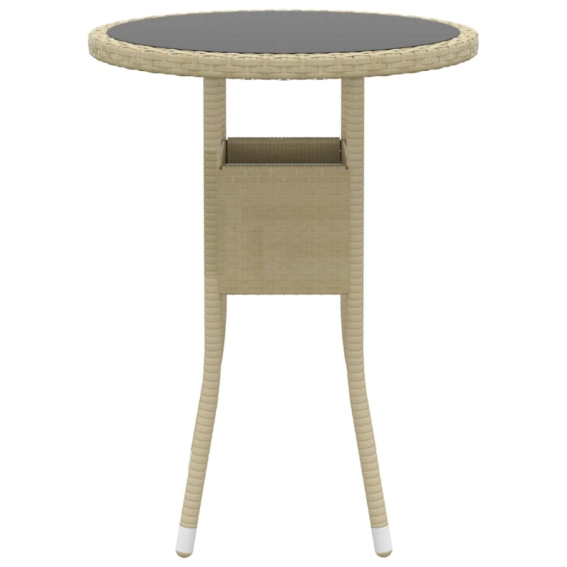 vidaXL 3-daļīgs dārza mēbeļu komplekts, bēša PE rotangpalma