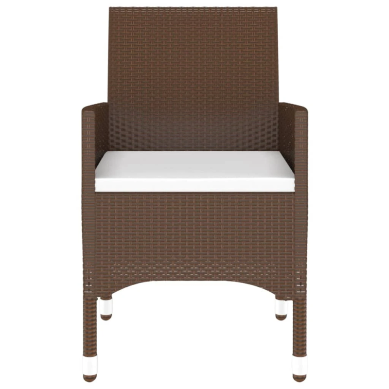 vidaXL 3-daļīgs dārza mēbeļu komplekts, PE rotangpalma, brūni