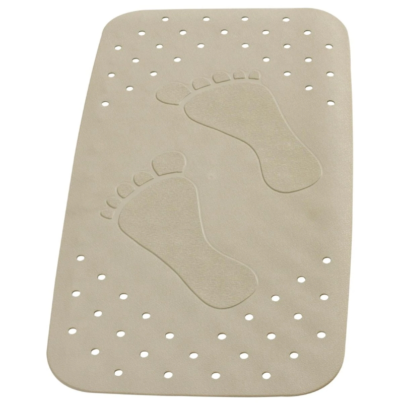 Vannas paklājs Pēdas 38x72cm 100% TPE, bēšs