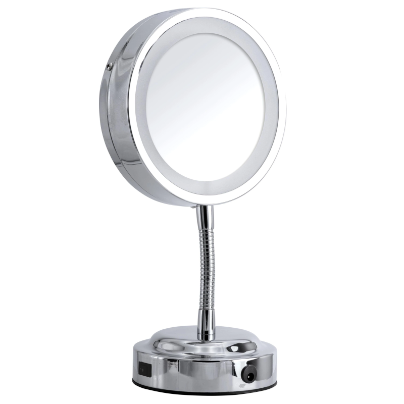 Spogulis galda Anastasia ar LED, hromēts