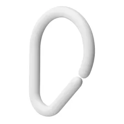 Dušas aizkaru riņķi Graz 12gb, balti