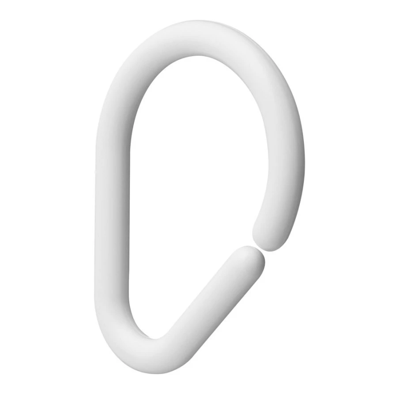 Dušas aizkaru riņķi Graz 12gb, balti