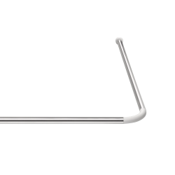 Dušas aizkaru stanga stūra 90x90cm, hromēta