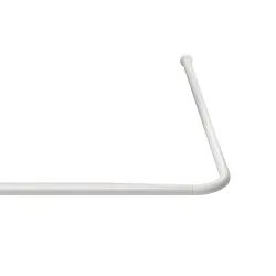 Dušas aizkaru stanga stūra 90x90cm, balta