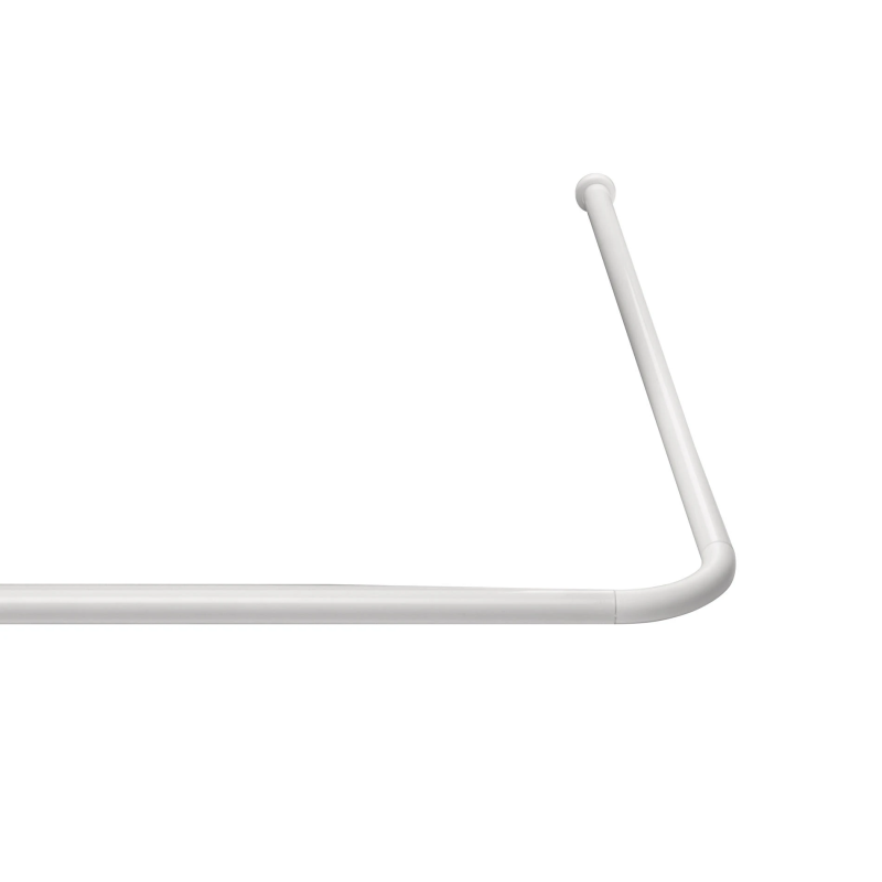 Dušas aizkaru stanga stūra 90x90cm, balta