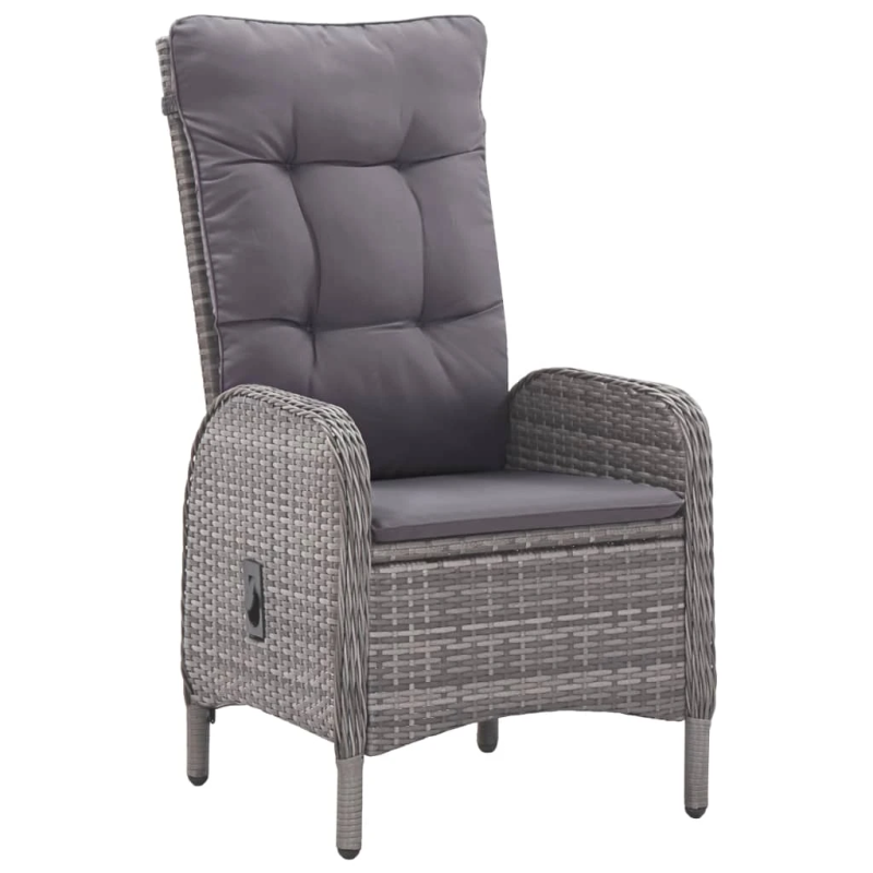 vidaXL 5-daļīgs dārza mēbeļu komplekts, PE rotangpalma, akācijas koks