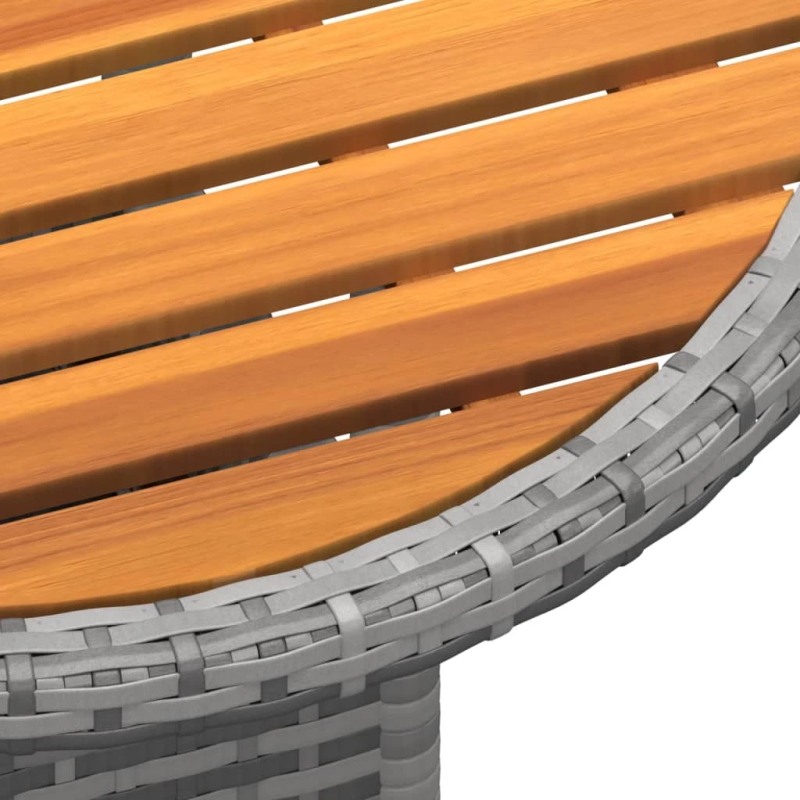 vidaXL 3-daļīgs dārza bistro mēbeļu komplekts, PE rotangpalma, pelēks