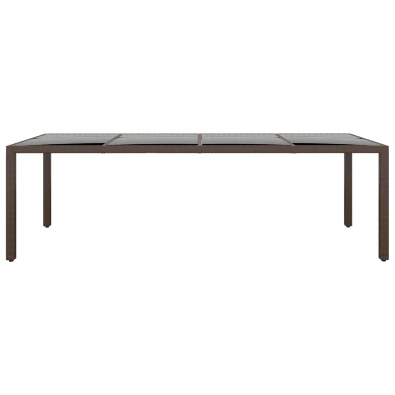 vidaXL 11-daļīgs dārza mēbeļu komplekts, brūns, PE rotangpalma