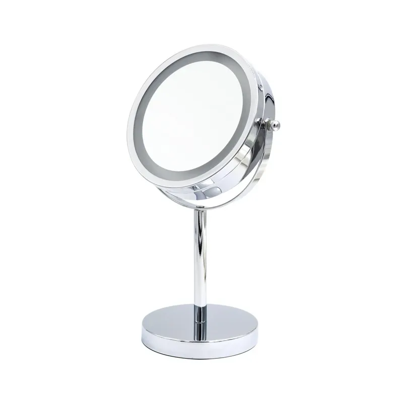 Kosmētiskais spogulis Ridder Daisy, ar gaismu, stāvošs, 18 cm x 30 cm, hroma krās.