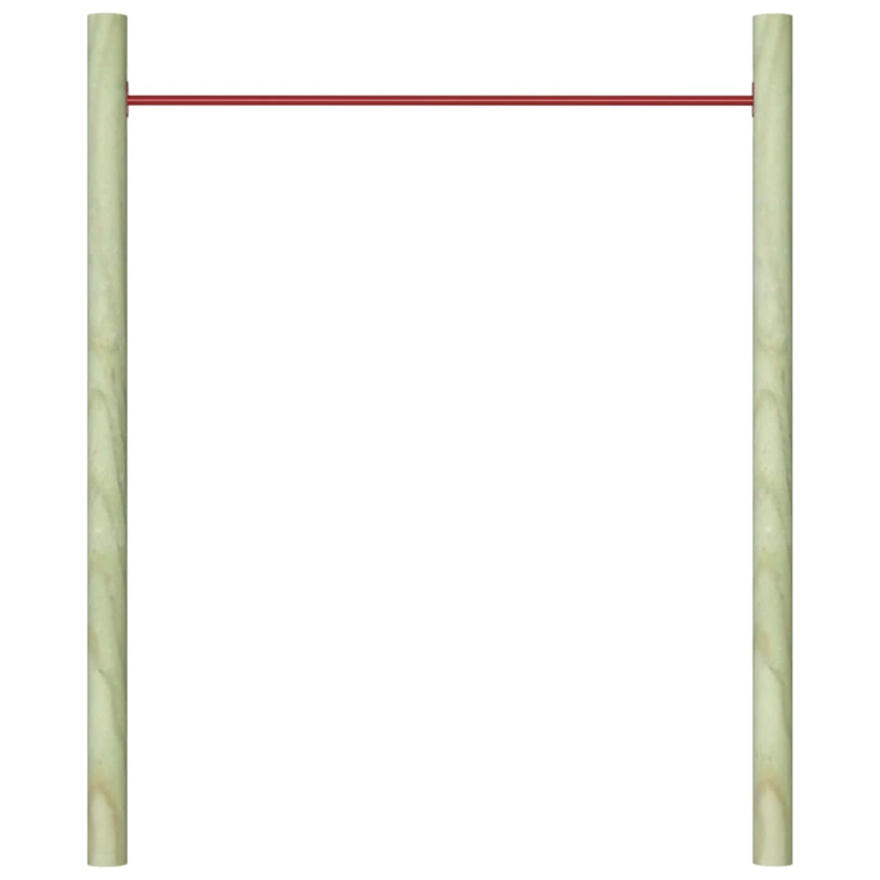 vidaXL griešanās stienis, 125 cm, tērauds, sarkans