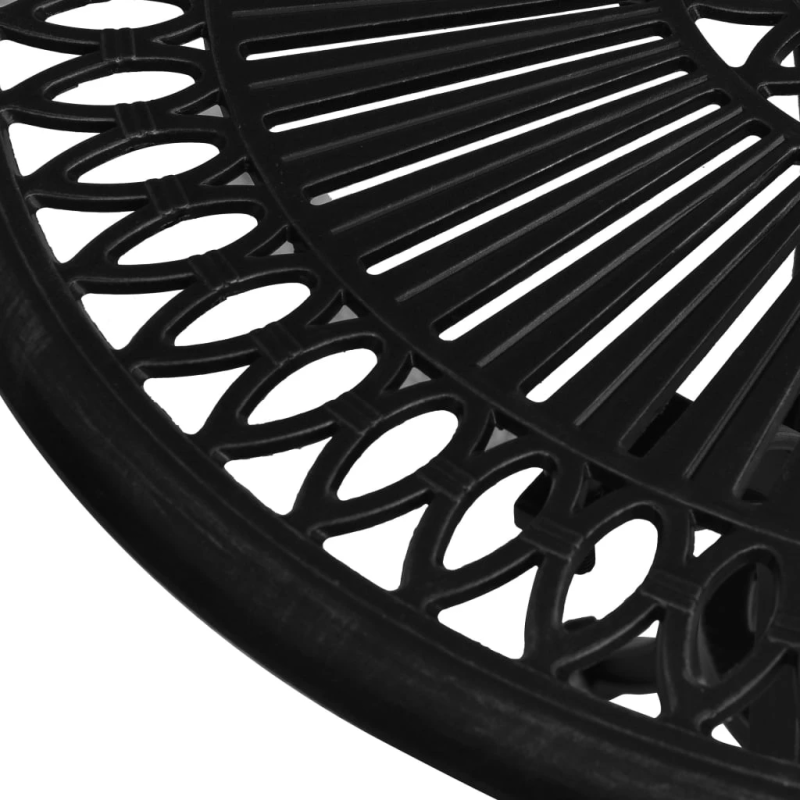 vidaXL dārza galds, melns, 62x62x65 cm, liets alumīnijs