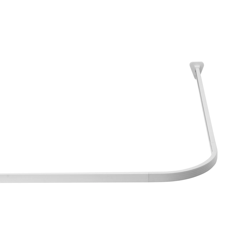 Dušas aizkaru stanga universāla 90x90x90cm balta, kompl.