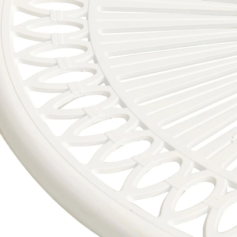 vidaXL dārza galds, balts, 62x62x65 cm, liets alumīnijs