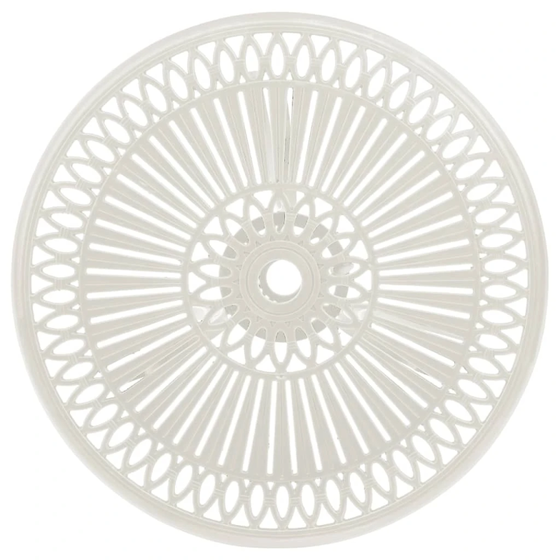 vidaXL dārza galds, balts, 62x62x65 cm, liets alumīnijs