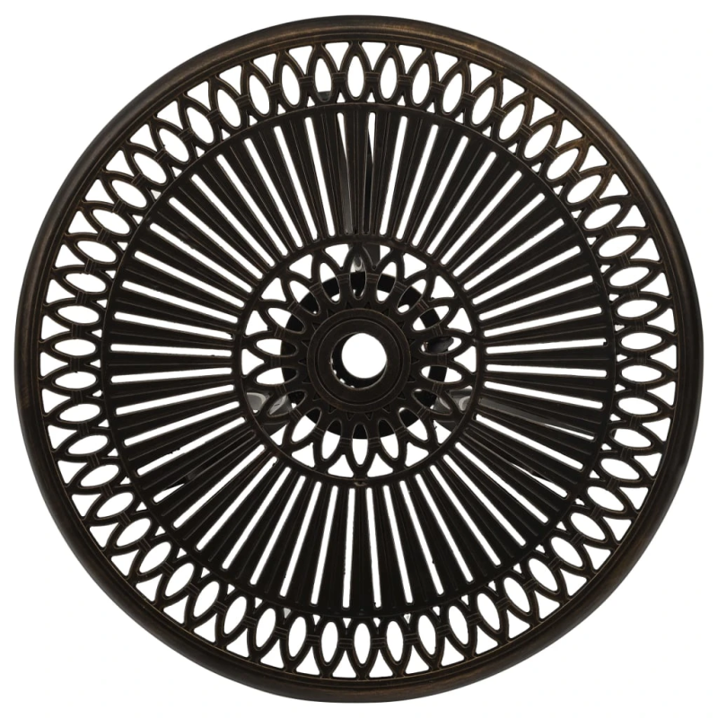 vidaXL 3-daļīgs bistro mēbeļu komplekts, liets alumīnijs, bronza