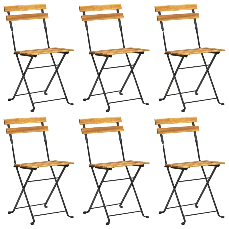 vidaXL 7-daļīgs dārza mēbeļu komplekts, saliekams, akācijas masīvkoks