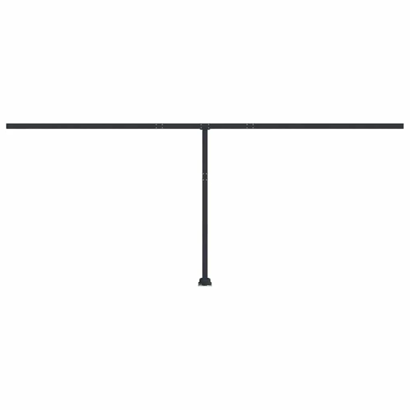 vidaXL markīzes stabu komplekts, antracītpelēks, 600x245 cm, dzelzs