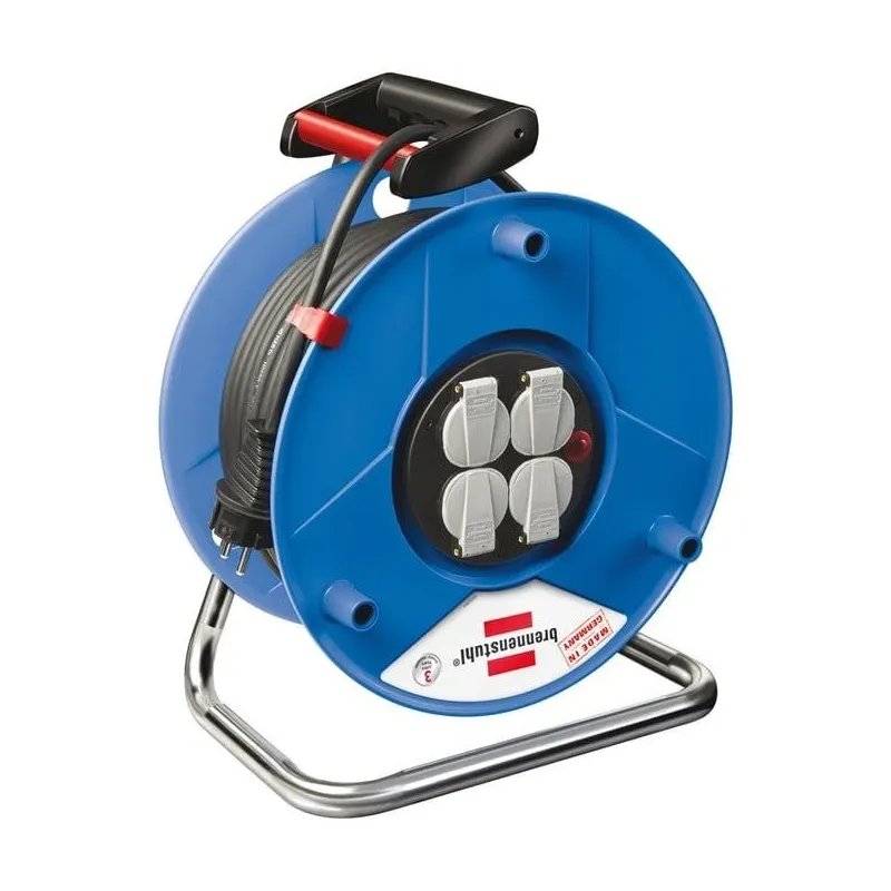 Pagarinātājs ar spoli Brennenstuhl, 3 x 1,5 mm², 50 m, 4 ligzdas