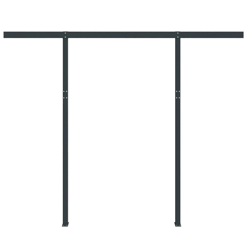 vidaXL markīzes stabu komplekts, antracītpelēks, 300x245 cm, dzelzs