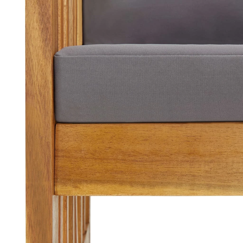 vidaXL 4-daļīgs dārza atpūtas mēbeļu komplekts ar matračiem, akācija