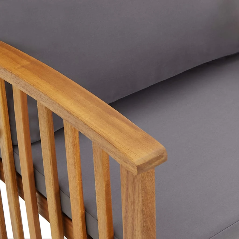 vidaXL 4-daļīgs dārza atpūtas mēbeļu komplekts ar matračiem, akācija