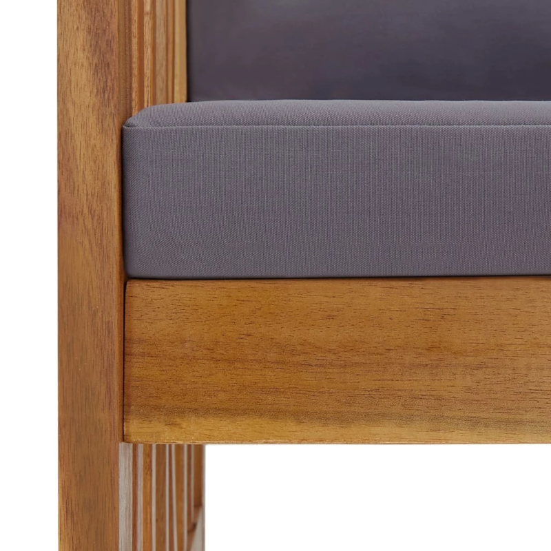 vidaXL 3-daļīgs dārza atpūtas mēbeļu komplekts ar matračiem, akācija