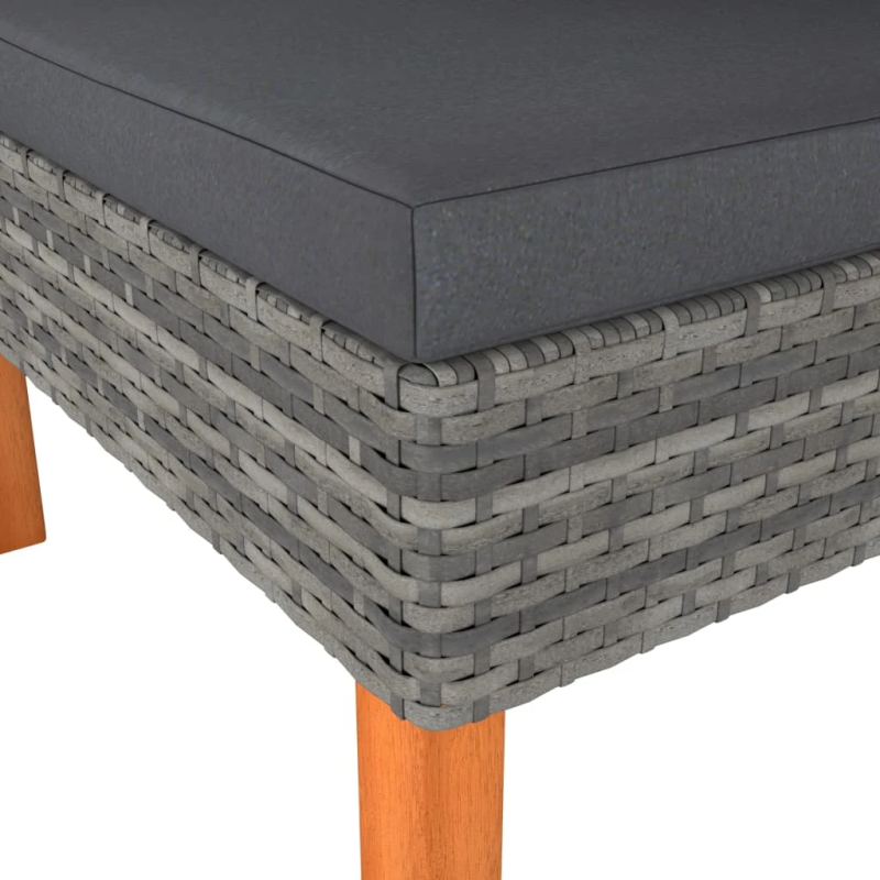 vidaXL stūra dīvāns, PE rotangpalma un eikalipta masīvkoks