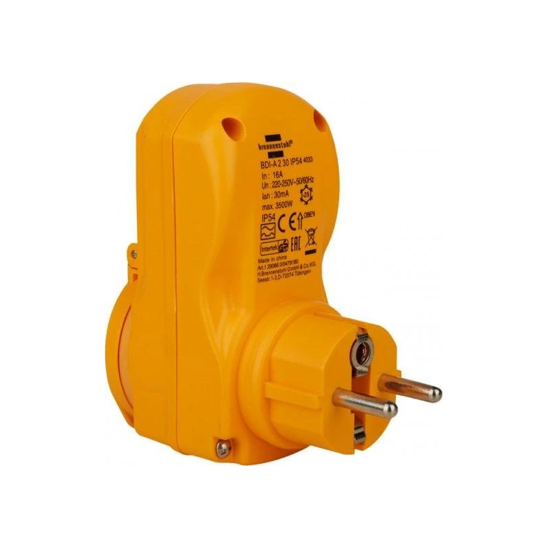 Kontaktligzga rcd 16a ip54 jordfelsbryta