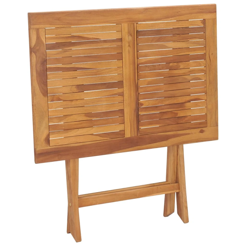 vidaXL saliekams dārza ēdamgalds, 90x60x75 cm, masīvs tīkkoks