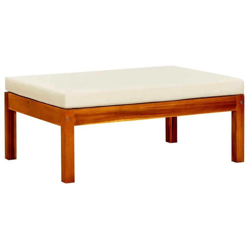 vidaXL dārza sols ar jumtiņu un kāju balstiem, akācijas masīvkoks