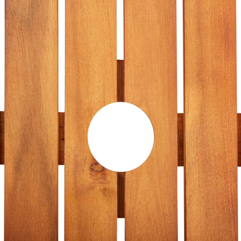 vidaXL 3-daļīgs dārza mēbeļu komplekts ar matračiem, akācijas koks