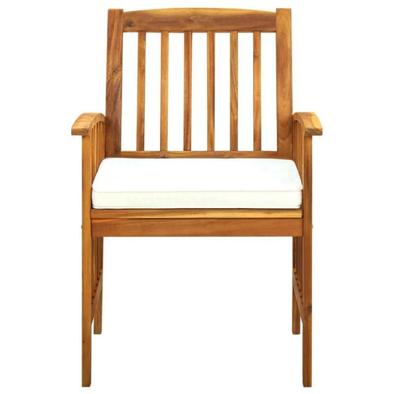 3058091 vidaXL 9 Piece Garden Dining Set with Cushions Solid Acacia Wood ,45963+312128+2x312129,