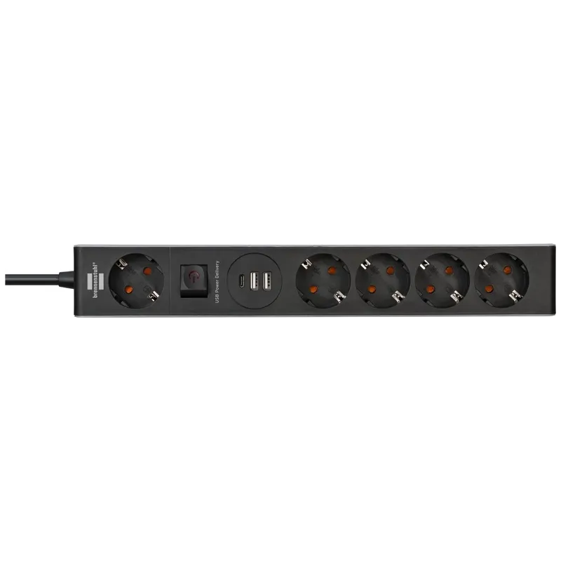 Pagarinātājs Brennenstuhl, 3 x 1,5 mm², 1.5 m, 5 ligzdas, 3USB