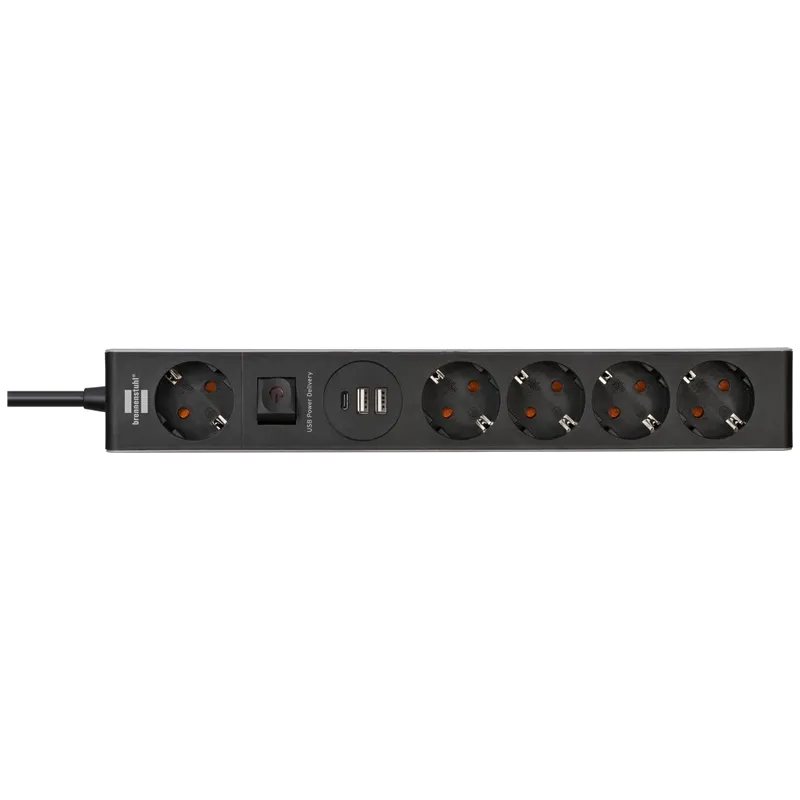 Pagarinātājs Brennenstuhl, 3 x 1,5 mm², 1.5 m, 5 ligzdas, 3USB