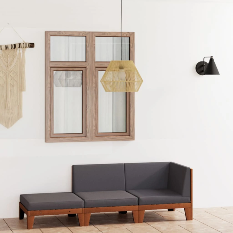 vidaXL 3-daļīgs dārza atpūtas mēbeļu komplekts, akācijas masīvkoks