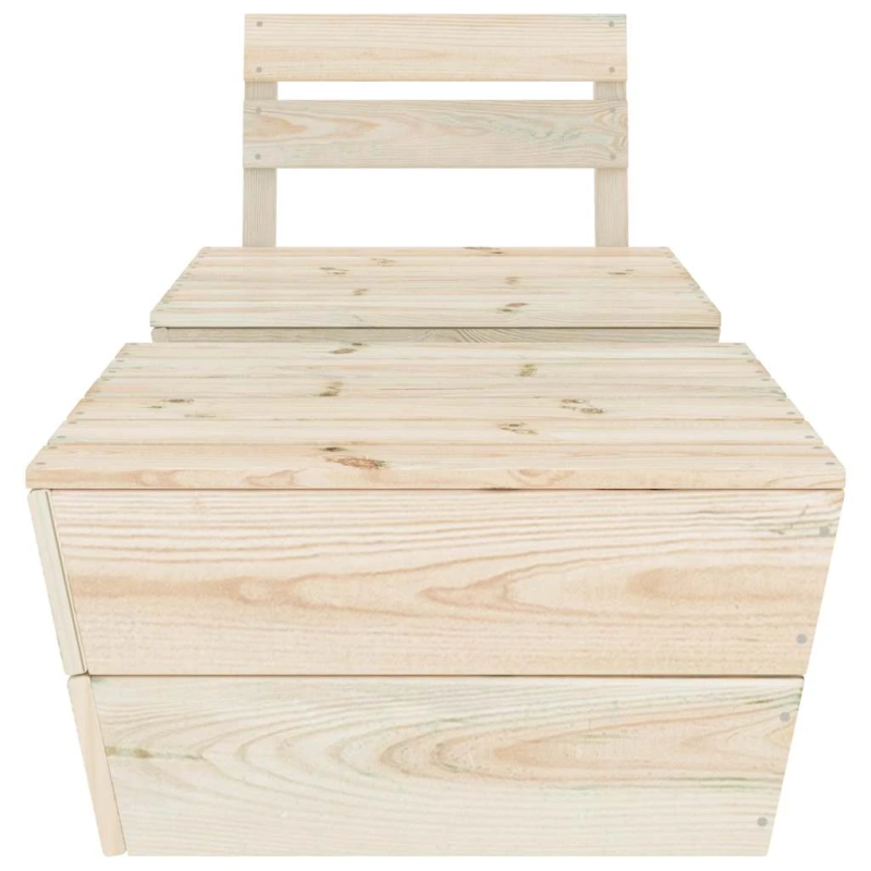 vidaXL 2-daļīgs dārza atpūtas mēbeļu komplekts, impregnēts egles koks