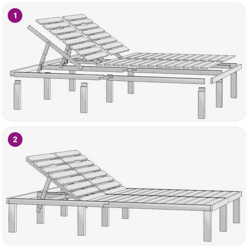 vidaXL divvietīgs sauļošanās zvilnis, zaļi impregnēts priedes koks