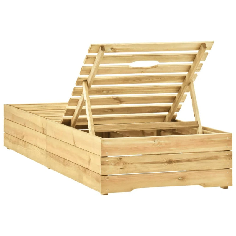 vidaXL sauļošanās zvilnis, zaļi impregnēts priedes koks