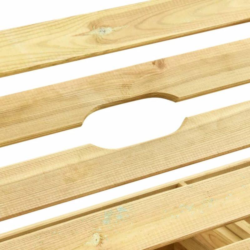 vidaXL divvietīgs sauļošanās zvilnis, zaļi impregnēts priedes koks