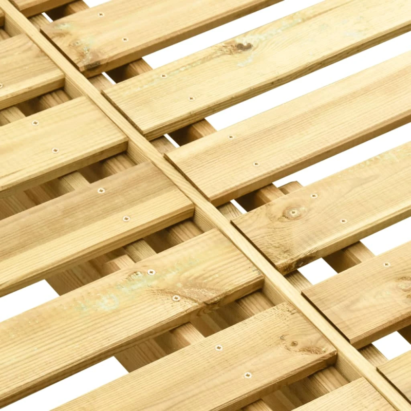 vidaXL divvietīgs sauļošanās zvilnis, zaļi impregnēts priedes koks