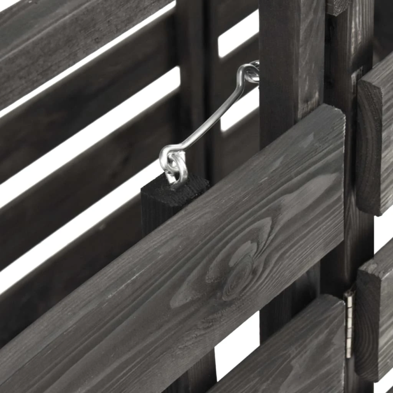 vidaXL 3-daļīga nojume atkritumu konteineriem, 210x75x121 cm, priede