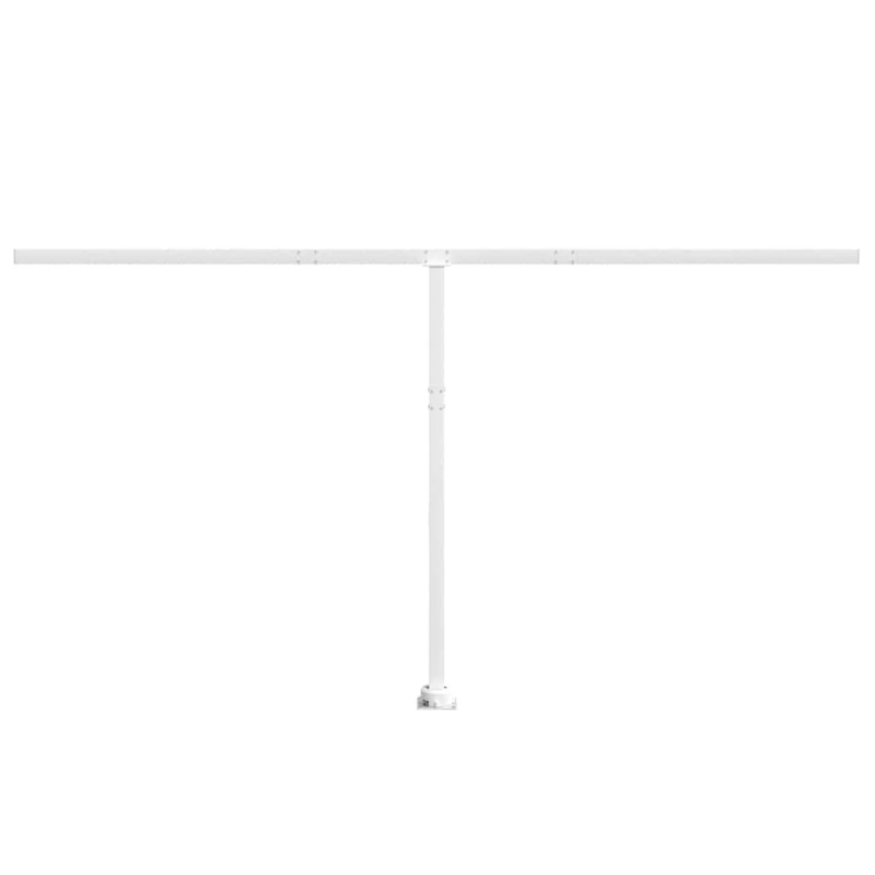 vidaXL markīzes stabu komplekts, balts, 450x245 cm, dzelzs